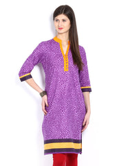 Vishudh Women Purple Printed Kurta