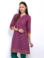 Vishudh Women Purple Printed Kurta