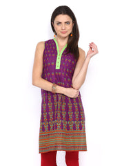 Vishudh Women Purple Printed Kurta