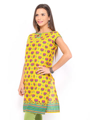 Vishudh Women Yellow Printed Kurta
