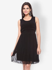 Vovoka Black A-Line Dress