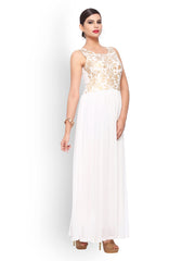 Vovoka Off-White A-Line Maxi Dress