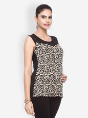 Vovoka Women Brown Embroidered Top