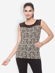 Vovoka Women Brown Embroidered Top