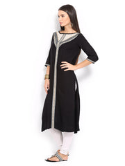 W Women Black Kurta