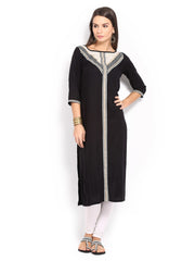 W Women Black Kurta