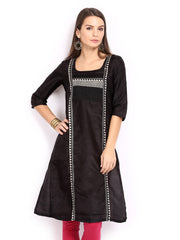 W Women Black Kurta