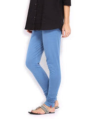 W Women Blue Churidar Leggings