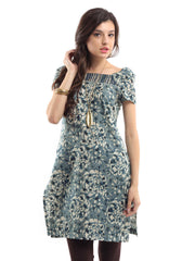 W Women Blue Printed Kurta