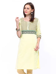 W Women Cream Coloured Kurta