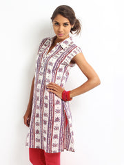 W Women Cream Printed Kurta