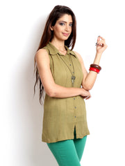 W Women Green Casual Shirt