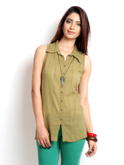 W Women Green Casual Shirt