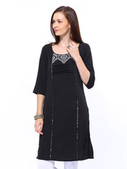 W Women Black Kurta