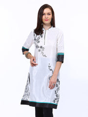Wishful by W Women White Floral Print Kurta