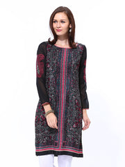 Wishful by W Women Black Printed Kurta