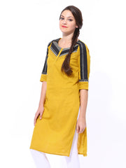 W Women Yellow Kurta