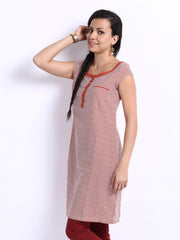 W Women Rust Orange Printed Kurta