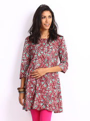 W Women Maroon Printed Tunic