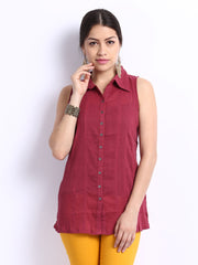 W Women Maroon Top