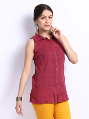 W Women Maroon Top