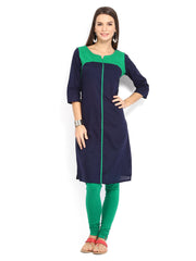 W Women Navy Kurta