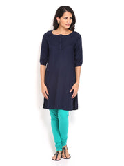 W Women Navy Kurta