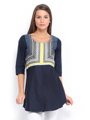 W Women Navy Printed Tunic