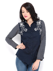 W Women Navy Top