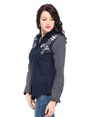 W Women Navy Top