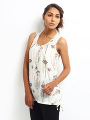 W Women Off-White Printed Top