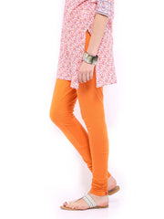 W Women Orange Churidar Leggings