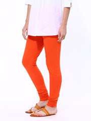 W Women Orange Churidar Leggings