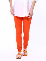 W Women Orange Churidar Leggings