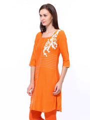 W Women Orange Kurta