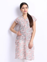 W Women Pink Printed Kurta