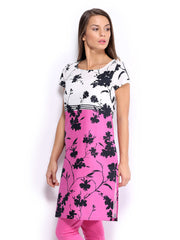 W Women Pink Printed Kurta