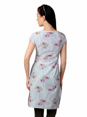 W Women Printed Grey Kurta
