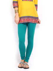 W Women Teal Blue Churidar Leggings