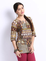 W Women Multi-Coloured Printed Kurti