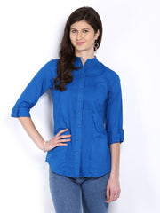 W Women Blue Smart-Casual Shirt