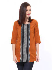 W Women Rust Orange Top