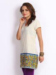 W Women Off-White Printed Kurta
