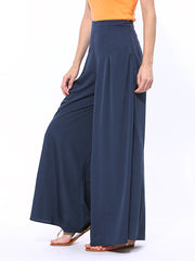 W Women Navy Palazzo Trousers