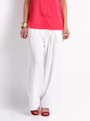 W Women White Palazzo Trousers