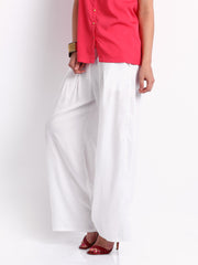 W Women White Palazzo Trousers