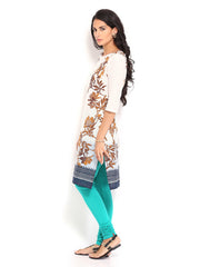 W Women White Printed Kurta