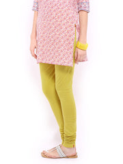 W Women Mustard Yellow Churidar Leggings