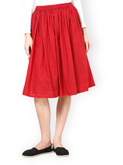 Westhreads Red Flared Skirt