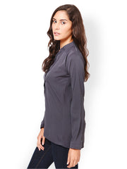 Westhreads Women Charcoal Grey Top